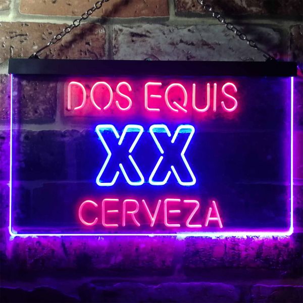 Dos Equis Logo XX Dual LED Neon Light Sign